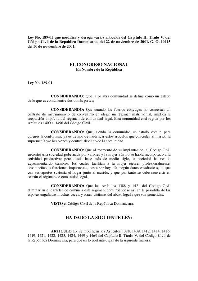 ley 189-01